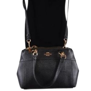 Coach Black Leather Mini Brooke Carryall